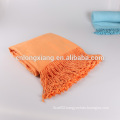 50"*60" Large Size Pure Shawl Bamboo Throw Blanket With Fringe